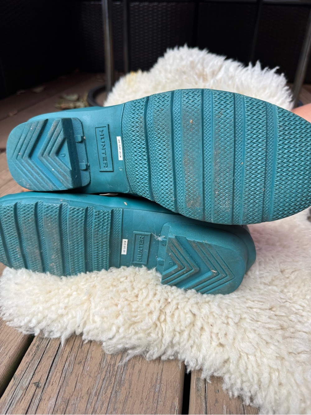 Hunter Teal Waterproof Rain Boots - Picture 3 of 5